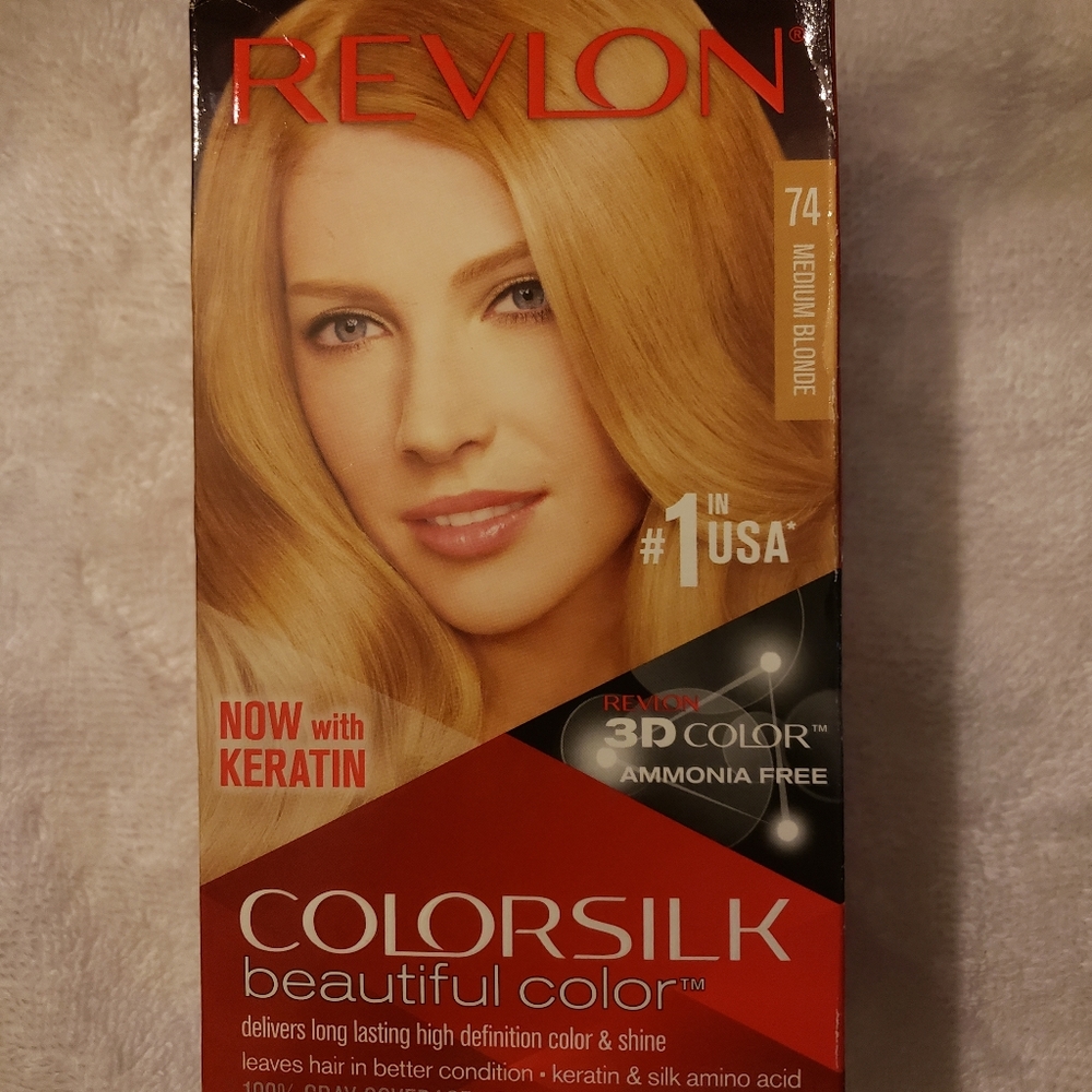 Revlon Colorsilk Beautiful Color 74 Medium Blonde, 2 Boxes